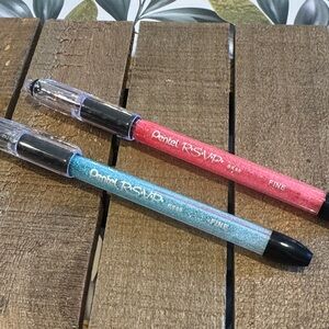 Pentel R.S.V.P. Fine Glitter Pens - Pink & Teal